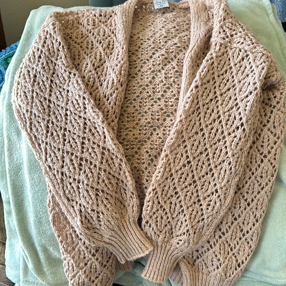 Cozy Co by CozyCasual Small/Medium Mauve Open Front Cardigan - Picture 5 of 5